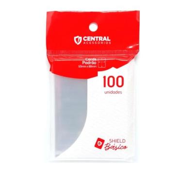 Imagem de Protetor de cartas cartinhas sleeve shield Central Acessórios Básico - Transparente, Plástico, 63,5 x 88 mm, 100 unidades