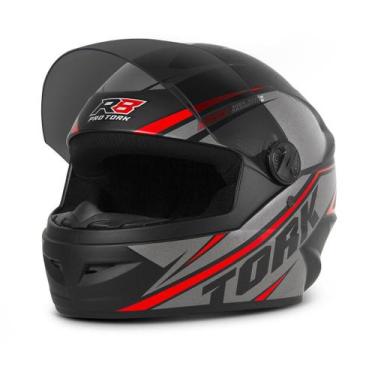 Imagem de Capacete Moto Fechado Pro Tork R8 Viseira Fumê + Narigueira, VERMELHO,