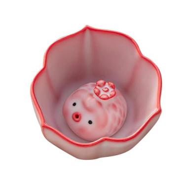 Imagem de SiaBiced Xícara de chá de cerâmica com bichinho de chá elegante miniatura figura peixe bolha xícara de, Buganvílias