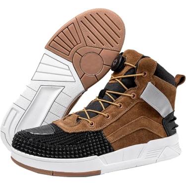 Imagem de Sapatos De Motociclismo, Botas Casuais De Esportes Motorizados Road Street, Design Anti-derrapante & Com Fivela Rotativa, Sapatos De Motocross Respiráveis, A, 42 EU