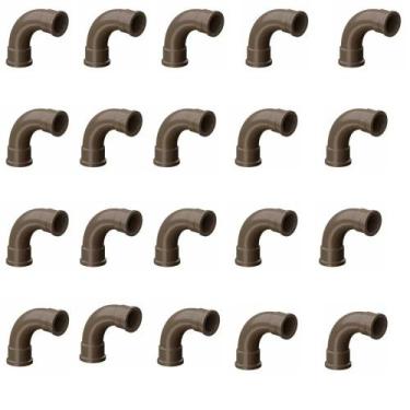 Imagem de Kit - 20 Curvas Longas PVC Marrom Soldáveis de 50mm 90º Tigre