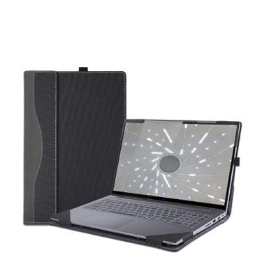 Imagem de LIMIYUE Capa de laptop para HP OmniBook X Flip 16 polegadas NGAI 16-as 16-ar e para OmniBook7 Flip 16-au, capa protetora de couro PU, bolsa removível para notebook (cinza escuro)