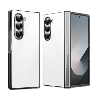 Imagem de Capa para Galaxy Z Fold 6, proteção de dobradiça, leve, slim fit, proteção contra quedas, capa robusta para Galaxy Z Fold 6 5G PC rígido à prova de choque processo de galvanoplastia preta 26-01