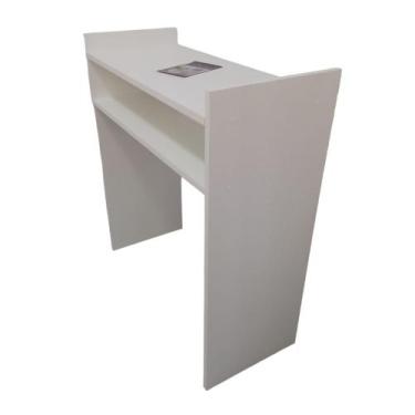 Imagem de Mesa profissional c/ Prateleira Manicure home office 100% mdf - Gratit