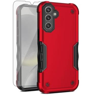 Imagem de Asuwish Capa de celular para Samsung Galaxy S24 Plus/S25 Plus S24+ S25+ 5G com protetor de tela de vidro temperado, capa protetora híbrida à prova de choque S24Plus 24S + S 24 24+ S25Plus 25S 25+