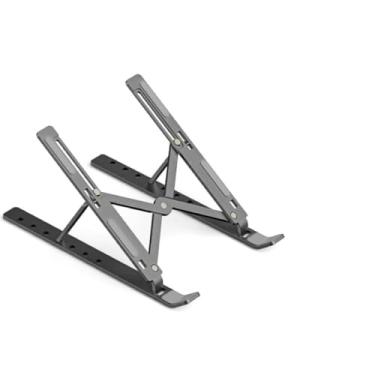 Imagem de Suporte para Notebook Ajustável, 7 Níveis de Altura, Compatível com MacBook Air Pro, HP, Lenovo, Dell, Base Emborrachada