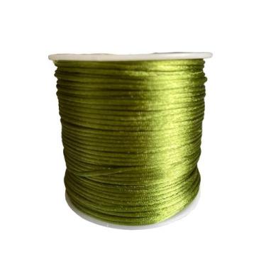 Imagem de Rolo Cordão Fio De Cetim Seda Rabo De Rato 1mm 50m - ArtePunto,  Musgo