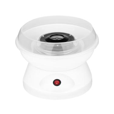Imagem de Mini Máquina de Algodão Doce Elétrica Portátil 110V - Perfeita para Crianças e Festas - Transforme Seus Momentos em Doces Lembranças (Branco)