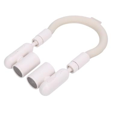 Imagem de Asixxsix Ventilador de pescoço, ventilador pessoal com bateria de 2000 mAh e 3 velocidades, ventilador de pescoço a pilhas para mulheres, homens, viagens (Branco)