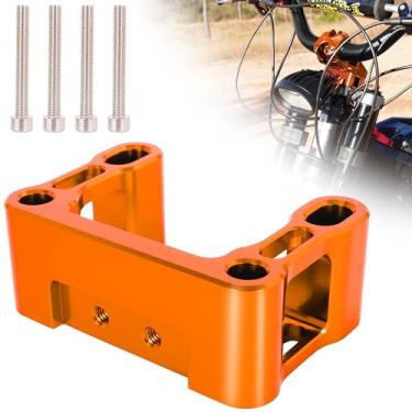 Imagem de ZANGOMB Suporte de guidão para Surron, 25 mm CNC Alumínio Motocicleta Guidão Elevado Pad para Bicicleta Sur Ron Light Bee X S Segway x260 X160-6061 Alumínio, Laranja