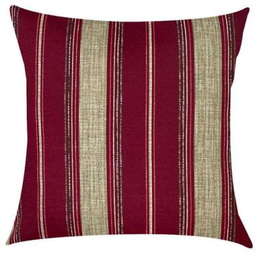 Imagem de Capa de Almofada Listras Marsala Impermeável 45x45cm - Sua Casa Decor
