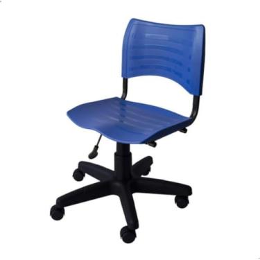 Imagem de Cadeira de Escritório ISO Max Secretária Giratória Azul com Altura Ajustável e Base 360° Ergonômica Escritex