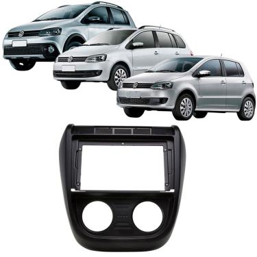 Imagem de Moldura 9 Polegadas Fox Crossfox Spacefox 2004 à 2010 Preta Painel Multimidia Expex Epx9vw007 Som