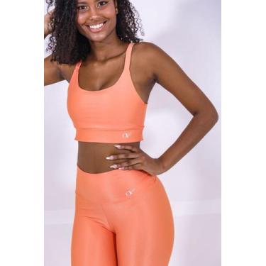 Imagem de Conjunto De Legging Básica Aveludado De Compressão Top Clara Terra Cot