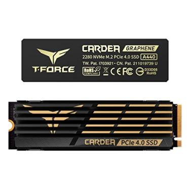 Imagem de TEAMGROUP Dissipador De Calor Alumínio T-Force A440 2 Tb Dram Slc Cache 3D Nand Tlc Nvme Pcie Gen4X4 M.2 2280 Ssd Interno R/W 7000/6900 Mb/S Tm8Fpz002T0C327