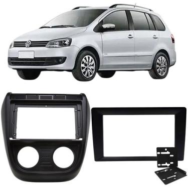 Imagem de Moldura 9 e 7 Polegadas 2 Din Spacefox 2006 à 2010 Preta Painel Centra