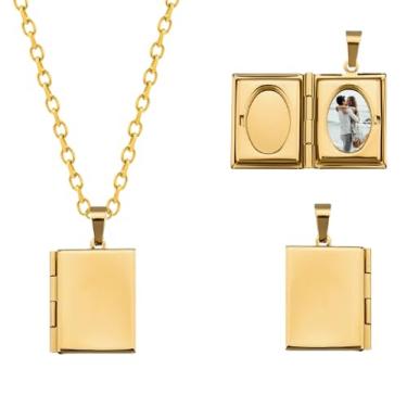 Imagem de YangQian Colar com pingente de imagem para mulheres, aniversário, Natal, noivado, casamento, aniversário, presente romântico para namorada, esposa, noivo, Zinco, Sem Pedra Preciosa