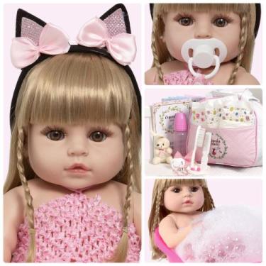 Imagem de Bebe Reborn Silicone Menina Coelhinha Loira Enxoval Completo - Cegonha