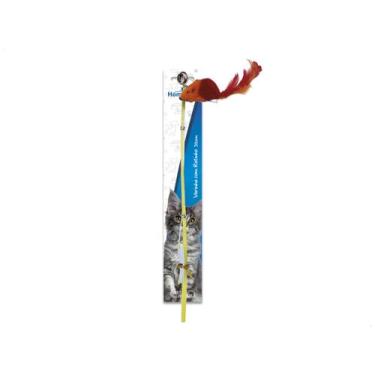 Imagem de Brinquedo P/ Gato Varinha c/ ratinho colorido 31cm - HOME PET