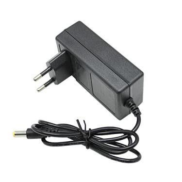 Imagem de Carregador de bateria AC para DC PowerTool: Adaptador de alimentação de saída 21V/1A para baterias de íon de lítio de mini motosserra com cabo de carregamento de 5,5 mm