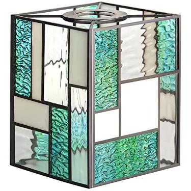 Imagem de ARTZONE Abajur Tiffany [L15" x H6"] Persiana de vitral feita à mão para substituição de abajur/lustre/iluminação pendente/arandelas de parede/candeeiro de mesa/luz de chão
