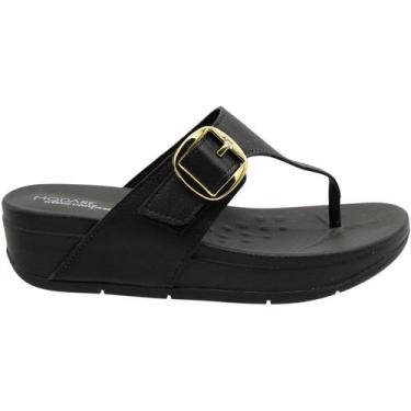 Imagem de Tamanco de Dedo Anabela Modare Ultra Conforto Feminino, Preto, 38