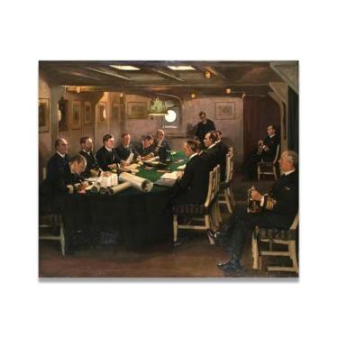 Imagem de The End John Lavery Classic Realist Portrait & War Scene Canvas Art – Decoração de parede de arte irlandesa para casa 30 x 36 cm Un Framed