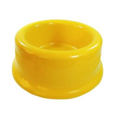 Imagem de Comedouro Furacão Pet Plástico Amarelo - 350ml
