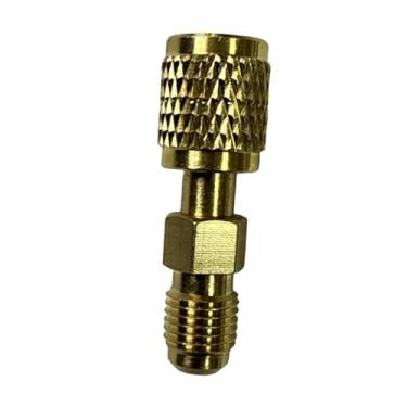 Imagem de Generic Tanques R32 R454B Latão Adaptador Acessório Encaixe Substituição Durabilidade Fácil Instalação Rosca Premium 1/4” Fêmea