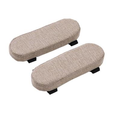 Imagem de Xgdsnly Almofadas de Apoio de Braço para Cadeiras de Escritório, Almofadas de Apoio de Braço para Cadeiras de Mesa, Capa Lavável, Almofada de Cotovelo Confort, Cáqui, Tamanho real