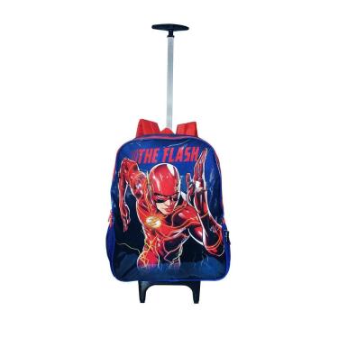 Imagem de Mochila Flash Rodinhas Meninos Escolar Infantil Aulas