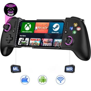 Imagem de NealGamefy Phone Controller - Mobile Gaming Controller with Hall Effect Joysticks & Triggers - No Dead Zone,800mAh Battery,Retractable Phone Case Support, Controller for iphone and Android