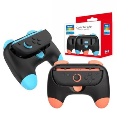 Imagem de Suporte Mão Par de Grip Capa Adaptador Formato Controle para Joy-Con Nintendo Switch 2 (Preto)