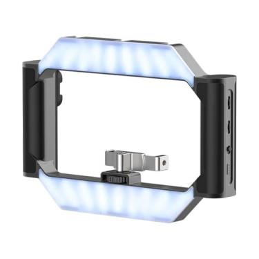 Imagem de Suporte de Luz Ulanzi U-Rig para Smartphone e Câmera, LED 132 Lâmpadas, 2500K-9000K, Bateria 5000mAh, Sapata Fria e Controle Remoto