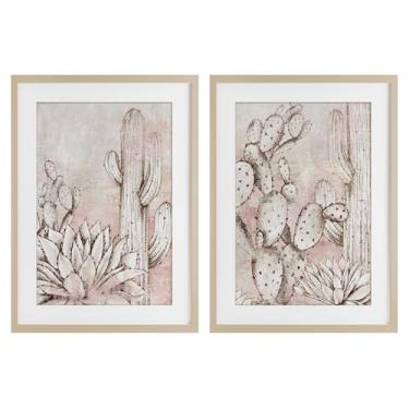 Imagem de Stupell Industries Conjunto de impressão emoldurada de bétula de 2 peças Botanical Oasis Guardians por Luna Mavis, 50 x 35 cm