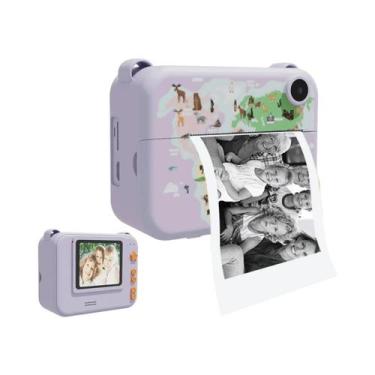 Imagem de Câmera Digital Infantil Portátil Mini Impressora Térmica Instantânea F
