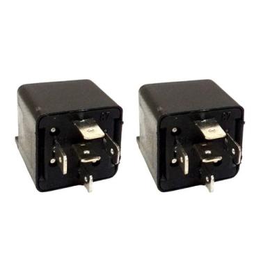 Imagem de 2 Reles Auxiliar De Partida Farol 5 Pinos Terminais Com Suporte Univer