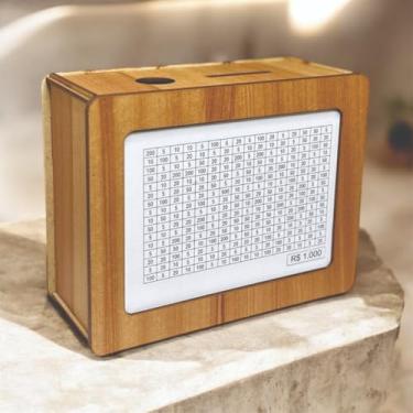 Imagem de Cofrinho Cofres Woodbox Marrom em MDF Desafio de 1000 5000 e 10000(2 MARROM - R$1.000,00)