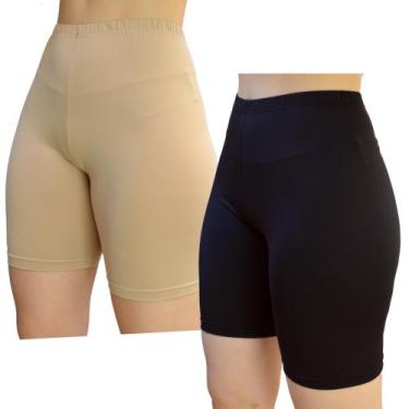 Imagem de Kit 2 Bermudas Segunda Pele Plus Size Usar Por Baixo de Saia Evita Atr