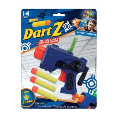 Imagem de Pistola Lançador de Brinquedo Dart Z com 3 Balas Disparo - Art Brink