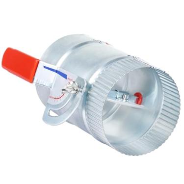Imagem de TA-VIGOR Amortecedor de duto de retrocesso manual de volume com tubo de fogão de manga ajuste de folha galvanizada ramo de dutos de fluxo de ar HVAC Balanceamento de ar para exaustores, ventiladores