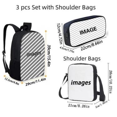 Imagem de Mochila escolar Girls Inside Out, 3 unidades com bolsas de ombro - Siq