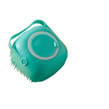 Imagem de Esponja Para Banho de Silicone com Dispenser Massageador Escova Shampoo Sabonete Liquido Infantil Pet Crianças(1,azul)