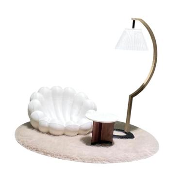 Imagem de Almencla Conjunto de móveis para casa de bonecas em escala 1/12, sofá, abajur, mesa de centro e carpete, brinquedo de faz de conta, acessórios para casa de