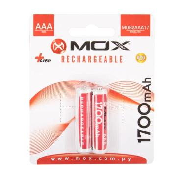 Imagem de Pilha Mox 1700 - AAA - 1700MAH - 2 Unidades - Recarregavel