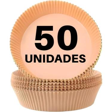 Imagem de Kit 50 Unidades Forma Descartável para AirFryer 20cm - Forro Protetor para Fritadeira, sem Óleo, Proteção contra Gordura Tamanho Universal Compatível com Todas As Fritadeiras