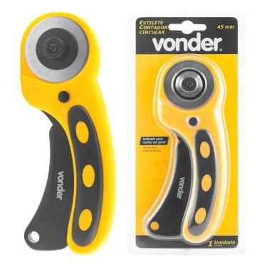 Imagem de 2X Estilete Cortador De Patchwork Circular 45Mm Vonder Tecid
