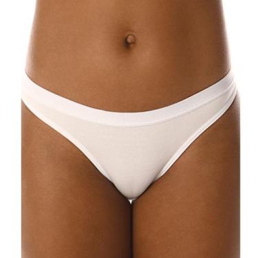 Imagem de Calcinha Biquíni Cotton Demillus 53053 Algodão Cavada, P, Branco