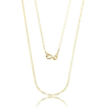 Imagem de Corrente Feminina Piastrine Maciça 45cm 1,4mm Ouro 18k 750 Amarelo