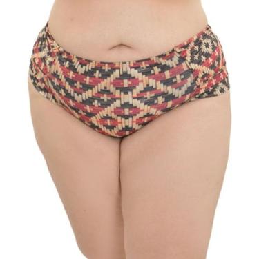Imagem de Calcinha Biquini Bombom Fio Duplo Plus Size Arsiè, 48, Preto, Vermelho